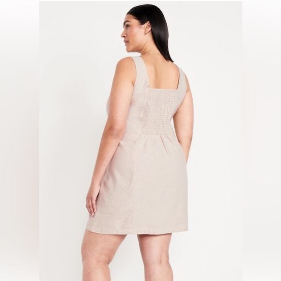 NEW with tags! Old Navy Linen Blend Square Neck Mini Dress - Picture 7 of 16